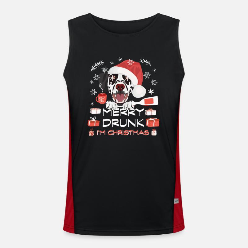 Dalmatiner Weihnachtsmarkt Funktionelles Kontrast-Tank Top für Männer 
