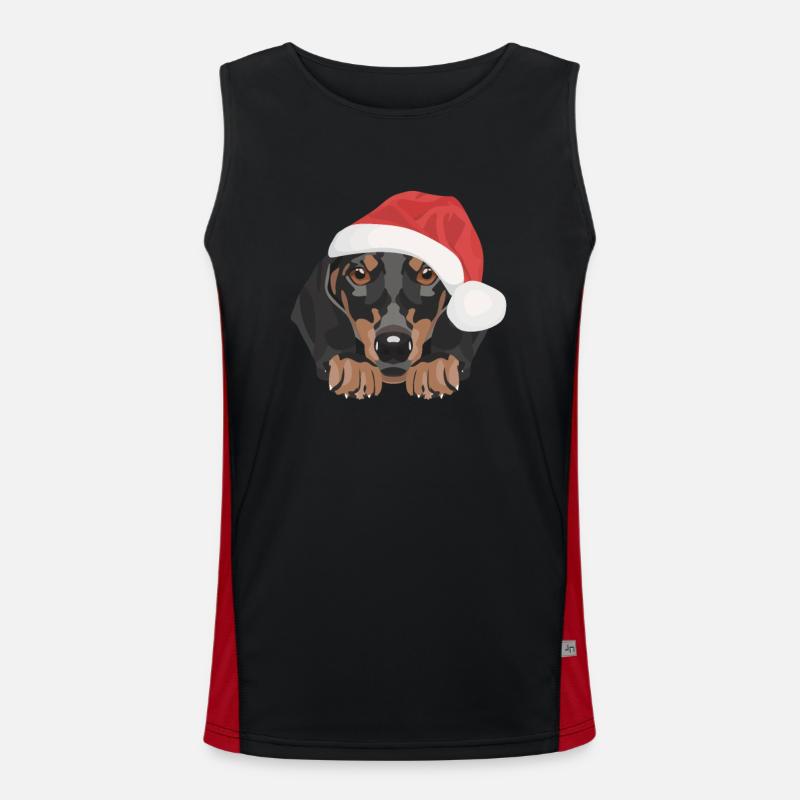Teckel Joyeux Noël Débardeur respirant contrasté Homme 