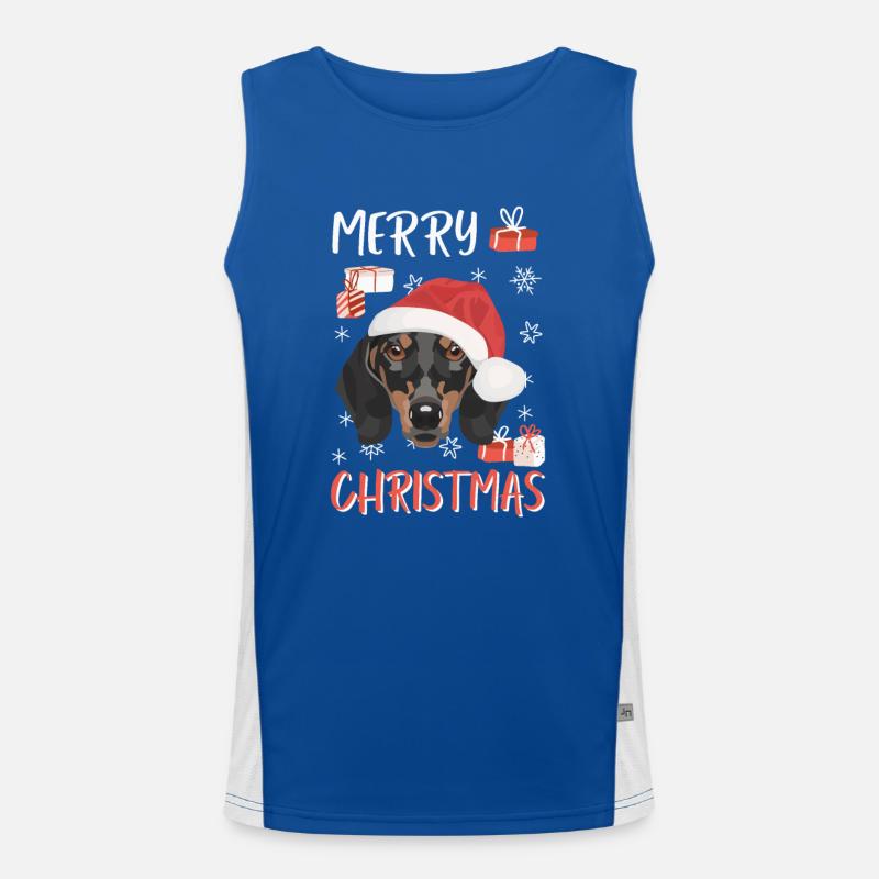 Teckel Joyeux Noël Débardeur respirant contrasté Homme 