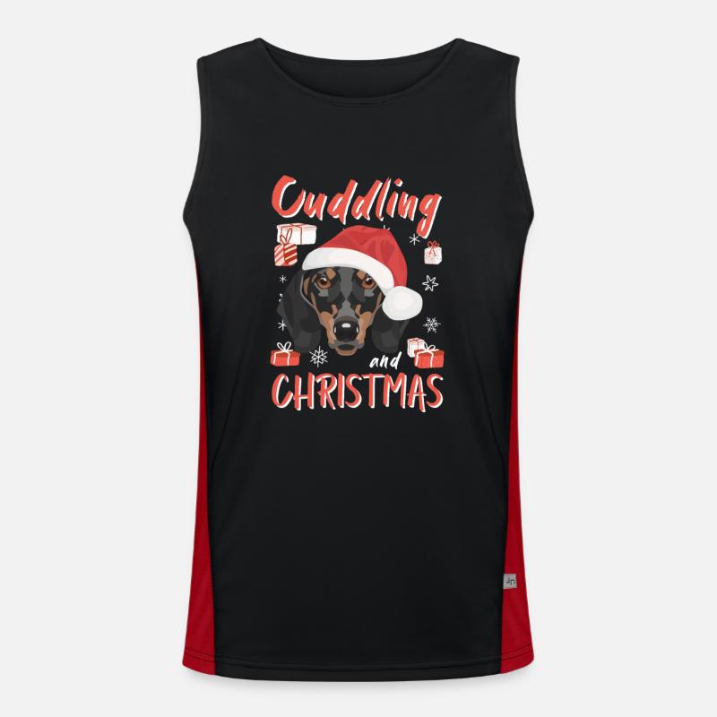 Teckel Joyeux Noël Débardeur respirant contrasté Homme 