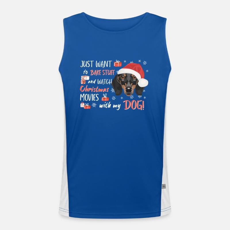 Teckel Joyeux Noël Débardeur respirant contrasté Homme 