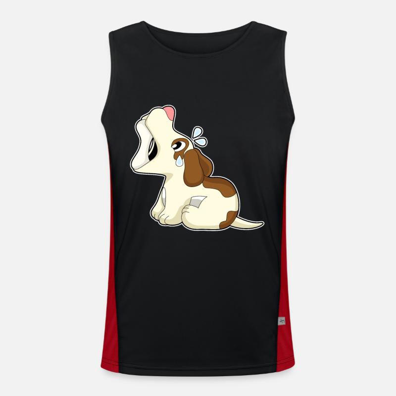 Dog Bones - Men's Functional Contrast Tank Top  - black/red