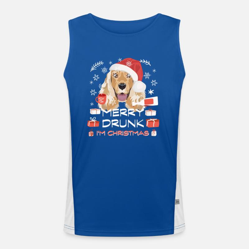 Marché de Noël Deutsch Cocker Spaniel Débardeur respirant contrasté Homme 