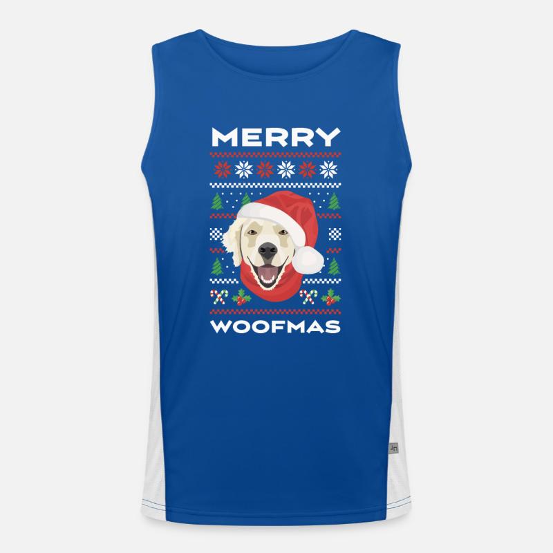 Golden Retriever Joyeux Noël Débardeur respirant contrasté Homme 