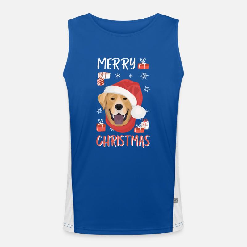 Joyeux Noël Labrador Débardeur respirant contrasté Homme 