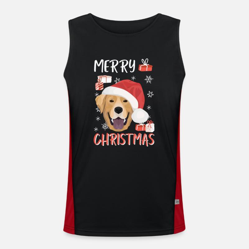 Joyeux Noël Labrador Débardeur respirant contrasté Homme 