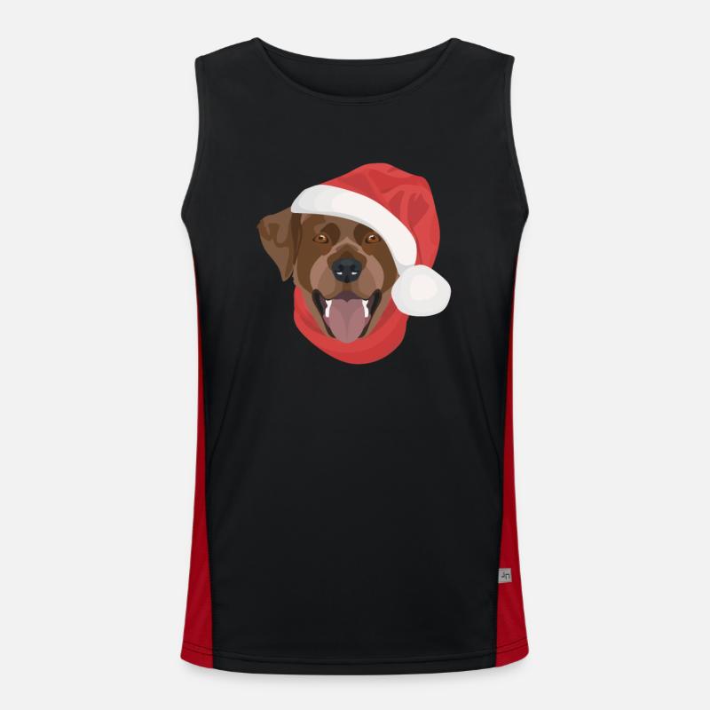 Joyeux Noël Labrador Débardeur respirant contrasté Homme 