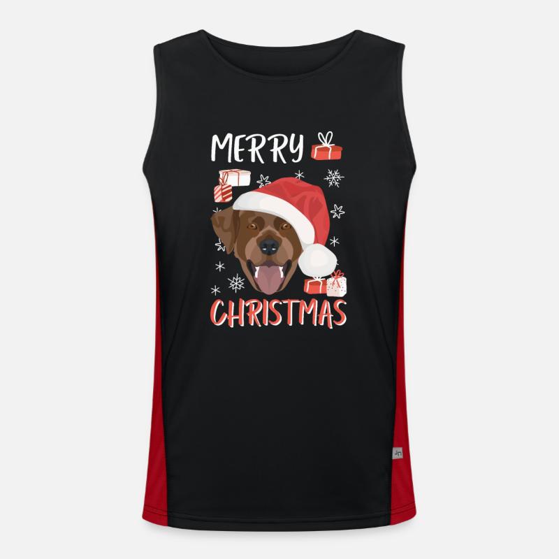 Joyeux Noël Labrador Débardeur respirant contrasté Homme 