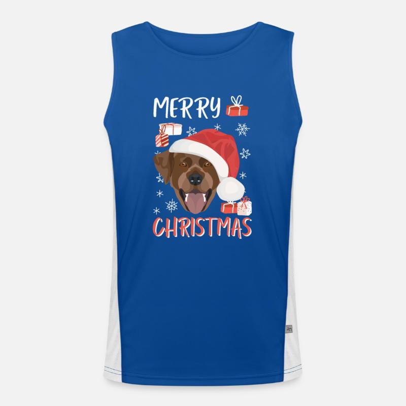 Joyeux Noël Labrador Débardeur respirant contrasté Homme 