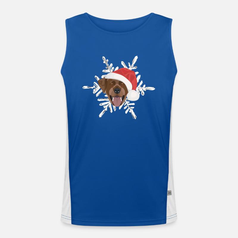 Joyeux Noël Labrador Débardeur respirant contrasté Homme 