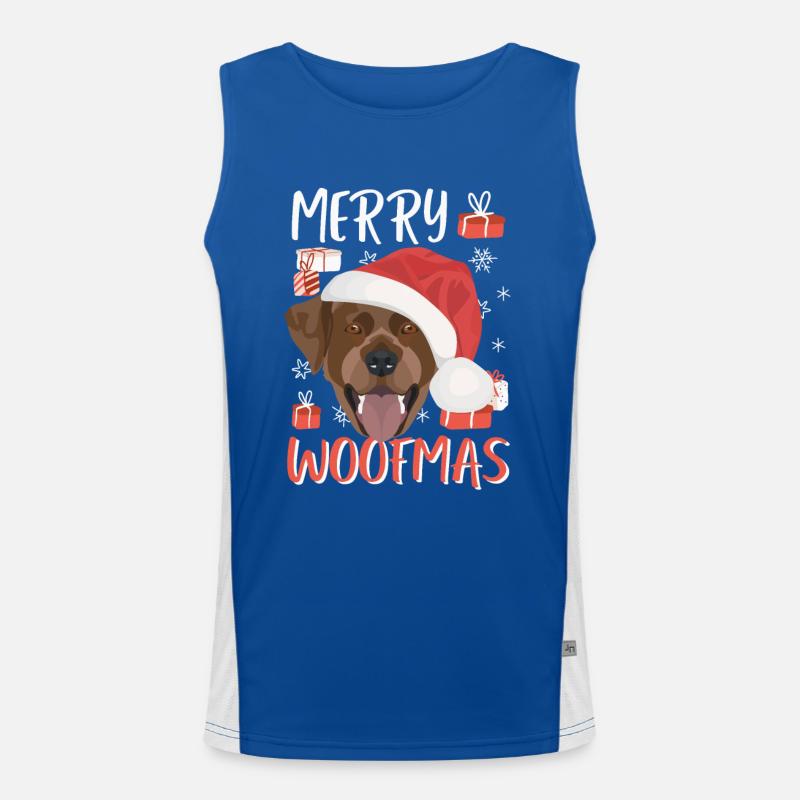 Joyeux Noël Labrador Débardeur respirant contrasté Homme 