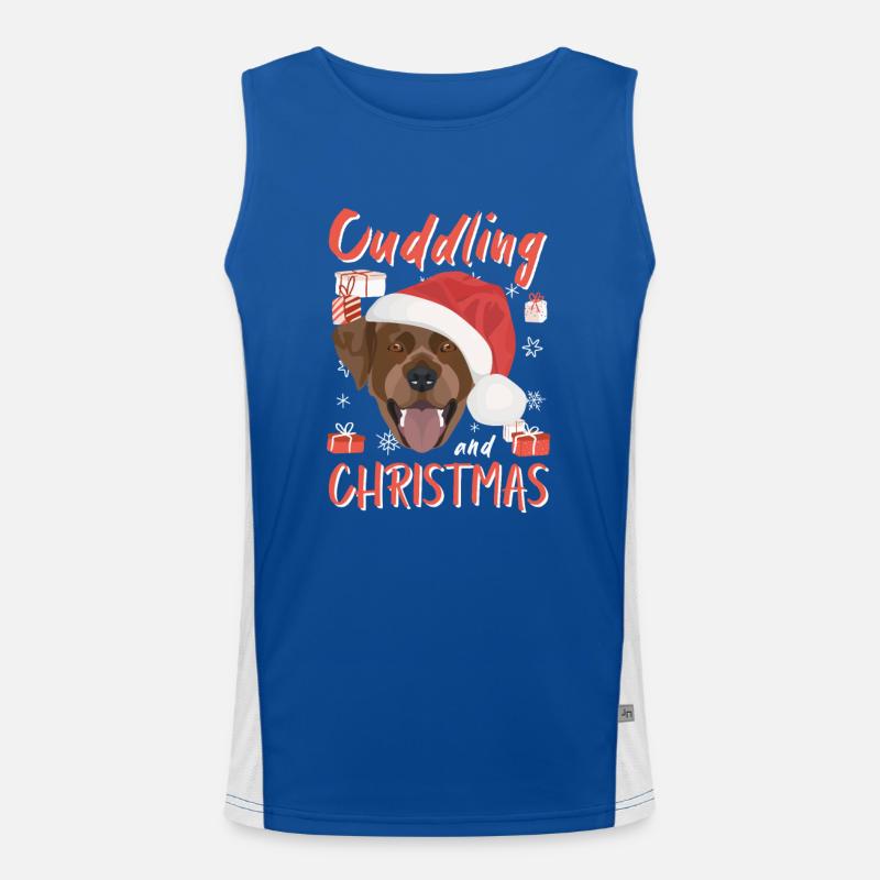 Joyeux Noël Labrador Débardeur respirant contrasté Homme 