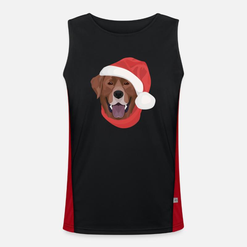 Joyeux Noël Labrador Débardeur respirant contrasté Homme 