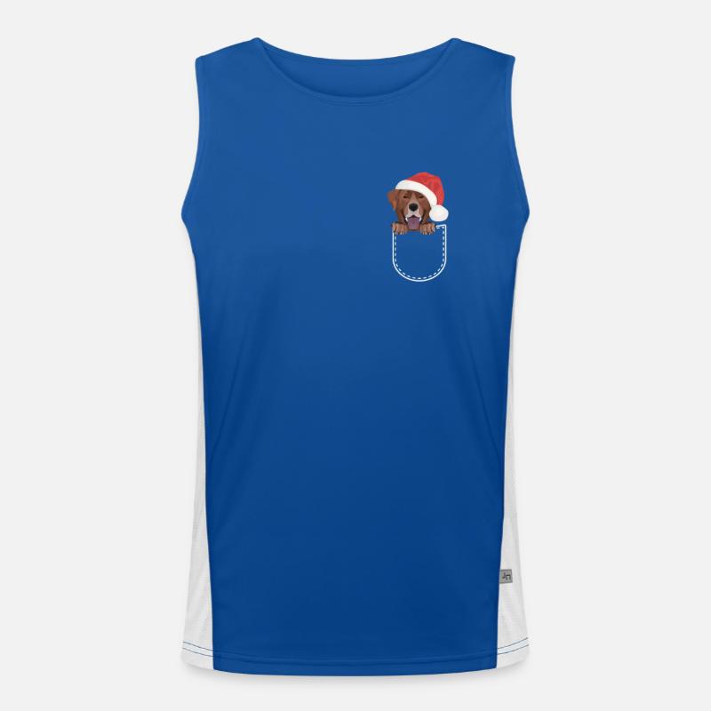 Joyeux Noël Labrador Débardeur respirant contrasté Homme 