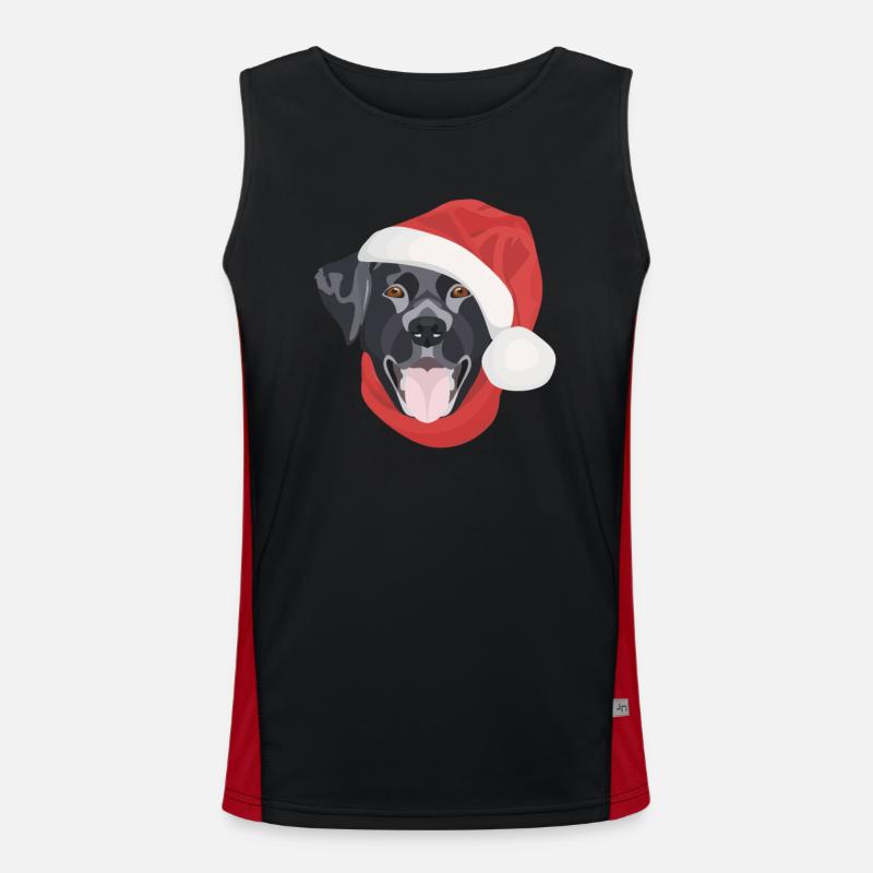 Joyeux Noël Labrador Débardeur respirant contrasté Homme 