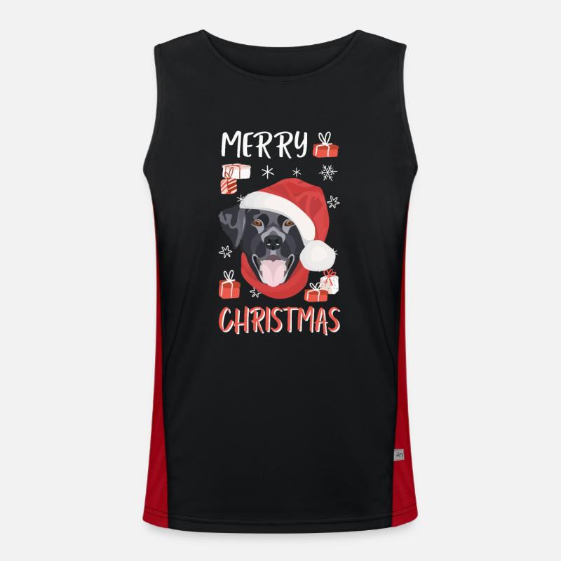 Joyeux Noël Labrador Débardeur respirant contrasté Homme 