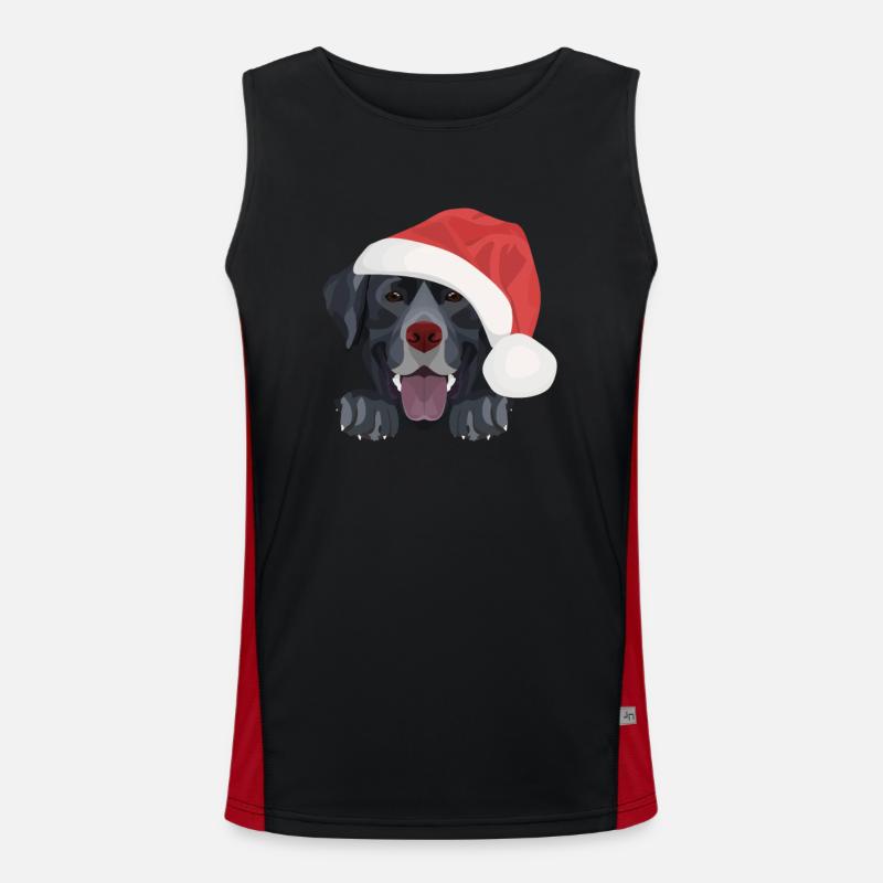 Joyeux Noël Labrador Débardeur respirant contrasté Homme 