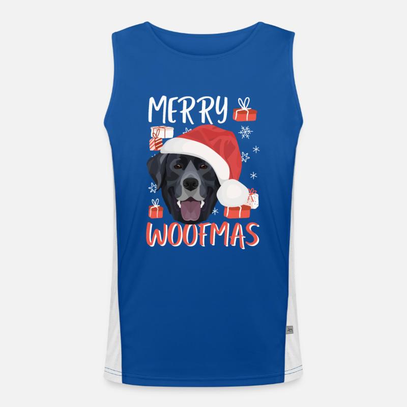 Joyeux Noël Labrador Débardeur respirant contrasté Homme 