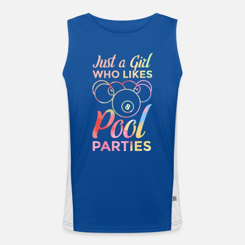 Poolbillard Mädchen Funktionelles Kontrast-Tank Top für Männer 