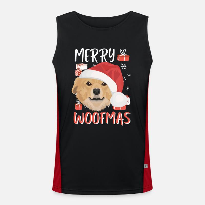 Retriever de la Nouvelle-Écosse Joyeux Noël Débardeur respirant contrasté Homme 