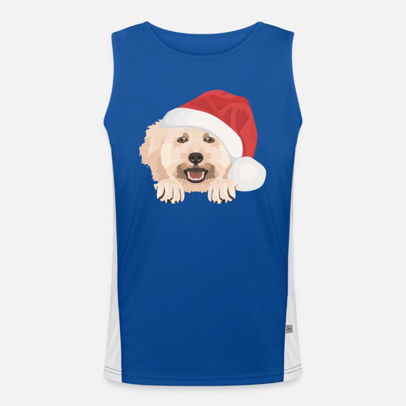 Caniche Joyeux Noël Débardeur respirant contrasté Homme 