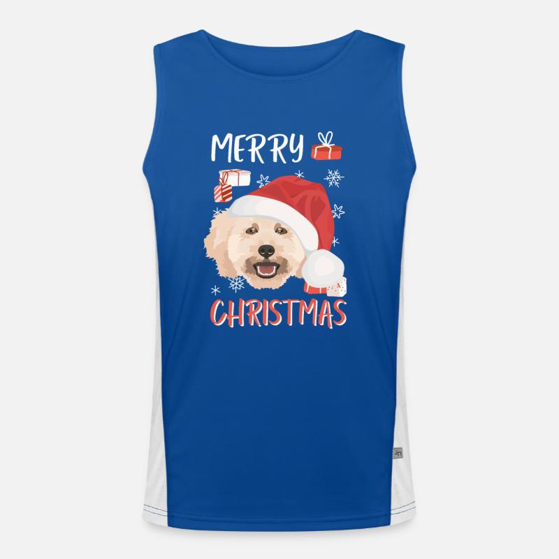 Caniche Joyeux Noël Débardeur respirant contrasté Homme 