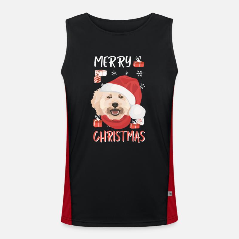 Caniche Joyeux Noël Débardeur respirant contrasté Homme 