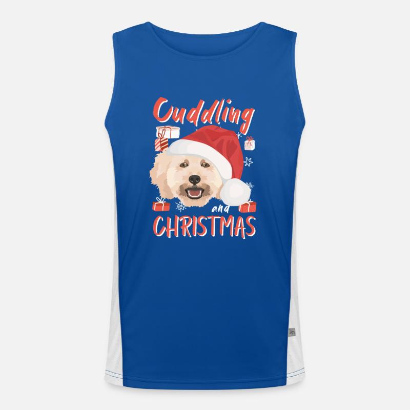 Caniche Joyeux Noël Débardeur respirant contrasté Homme 