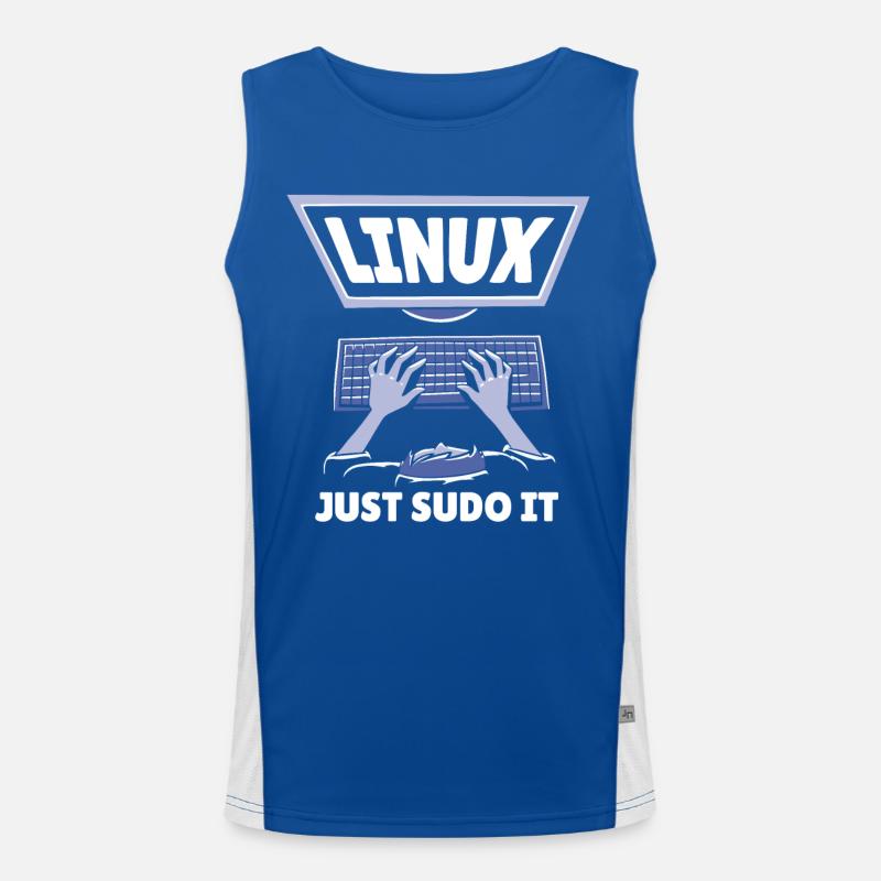 Linux Software Open Source Programmieren Programmi Funktionelles Kontrast-Tank Top für Männer 