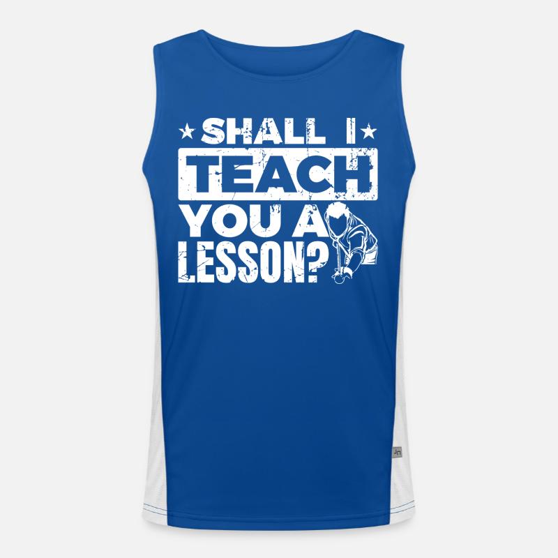 Billiard lesson Men's Functional Contrast Tank Top 