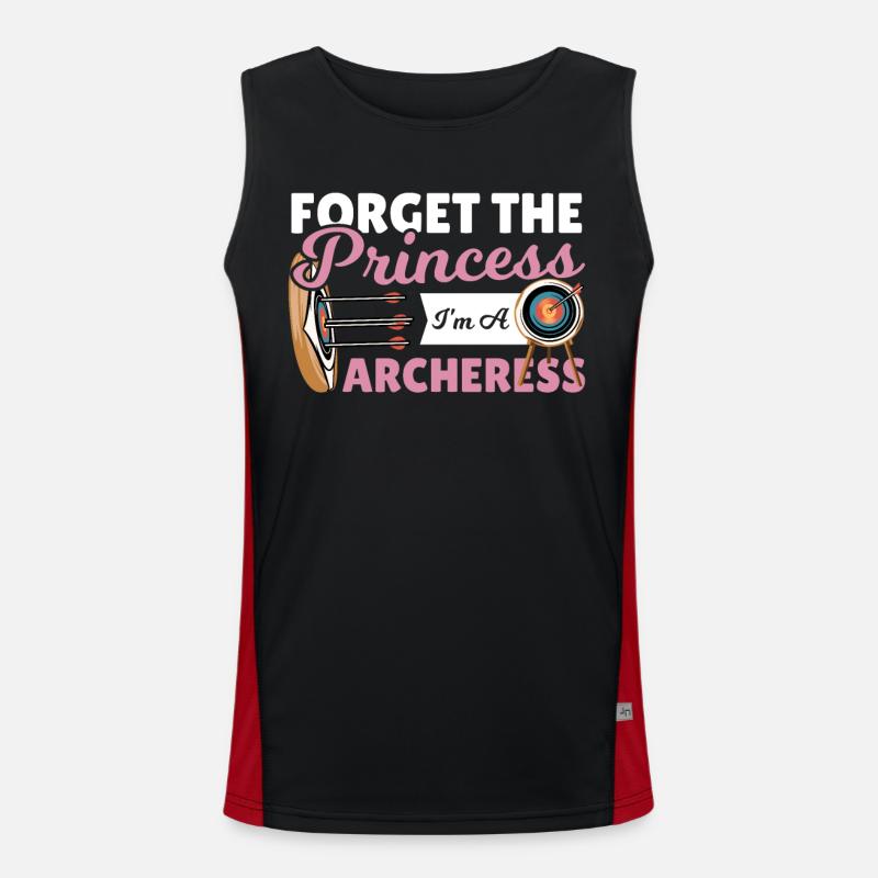 Forget the Princess I'm A Archeress Archery Men's Functional Contrast Tank Top 