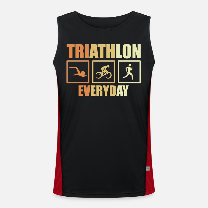 Fahrrad Triathlon Routine Funktionelles Kontrast-Tank Top für Männer 