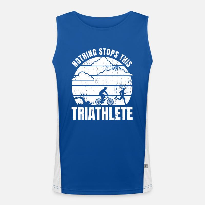 Triathlon Motivation Funktionelles Kontrast-Tank Top für Männer 