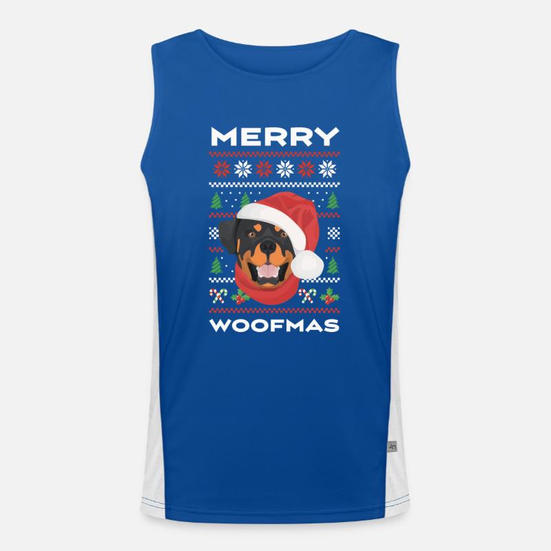 Rottweiler Joyeux Noël Débardeur respirant contrasté Homme 