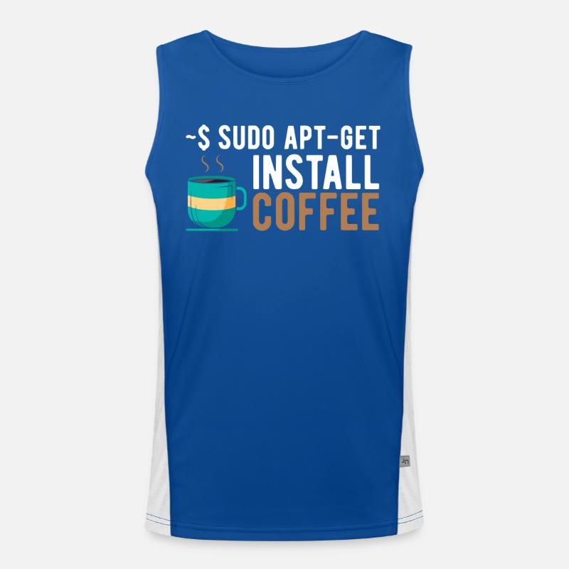 ~$ sudo apt-get install coffee Linux Programmer Men's Functional Contrast Tank Top 