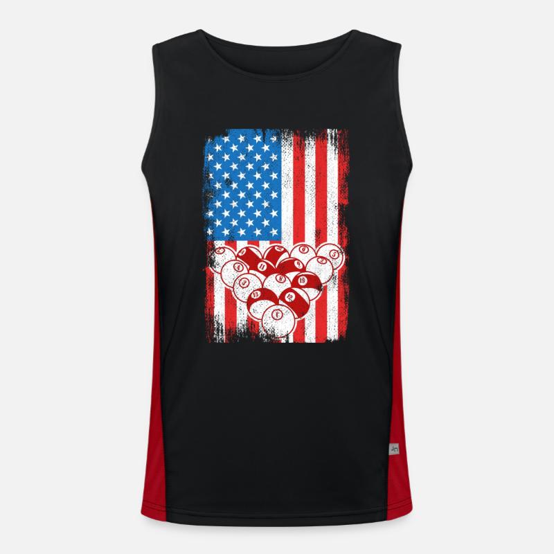 4. Juli Billard Funktionelles Kontrast-Tank Top für Männer 
