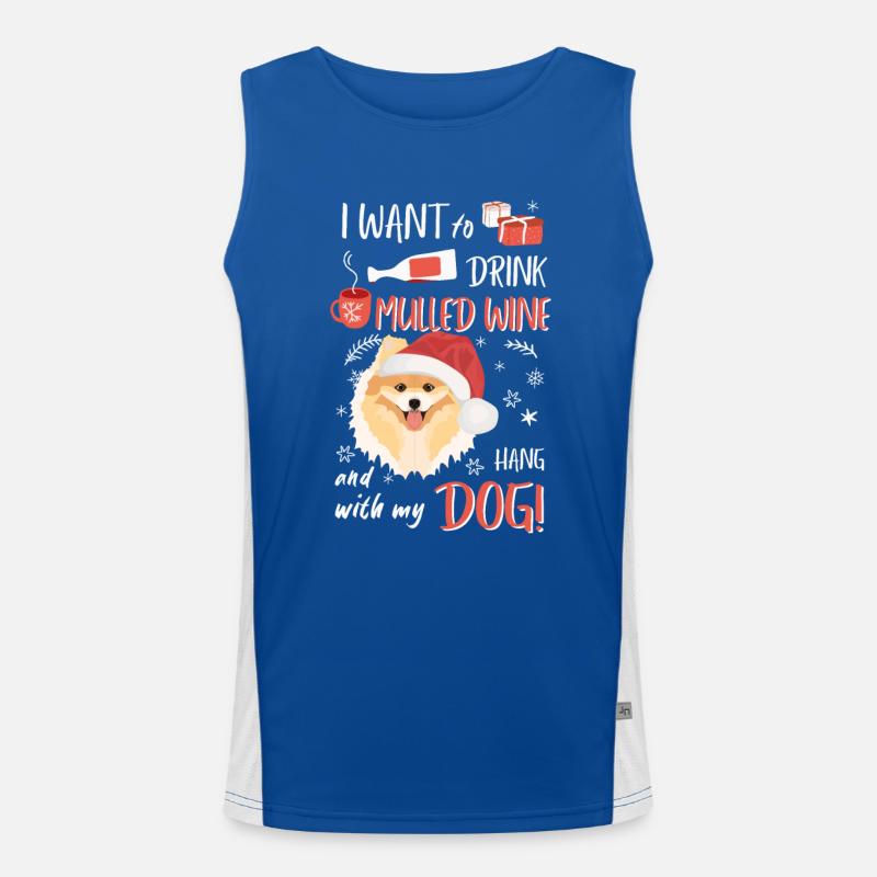 Spitz mulled wine Christmas Men's Functional Contrast Tank Top 