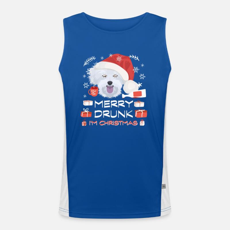 Malteser Weihnachtsmarkt Funktionelles Kontrast-Tank Top für Männer 