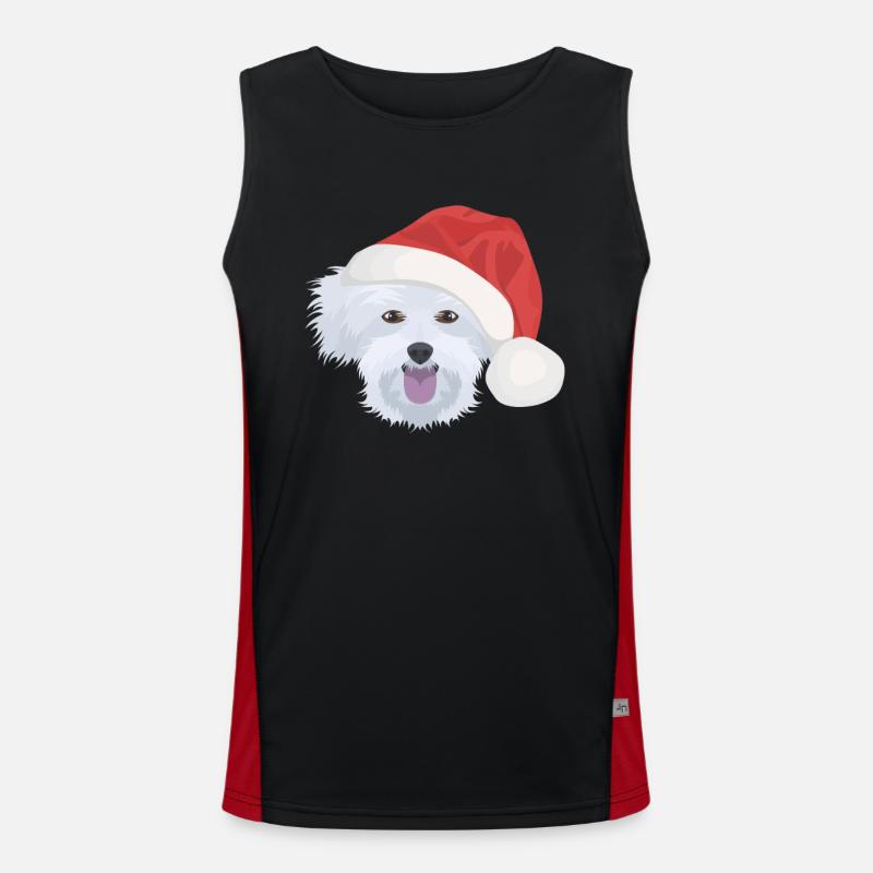 Malteser Merry Christmas Men's Functional Contrast Tank Top 