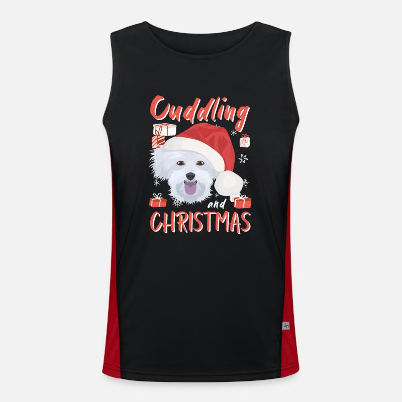 Malteser Merry Christmas Men's Functional Contrast Tank Top 