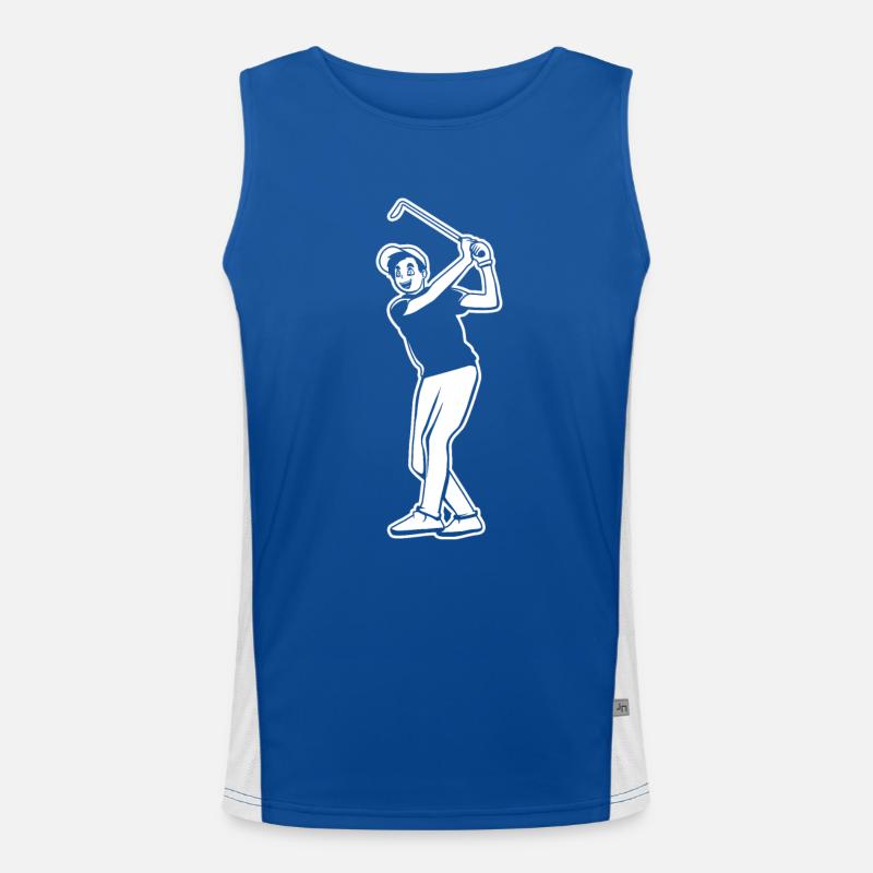 Golfspieler Junge Funktionelles Kontrast-Tank Top für Männer 