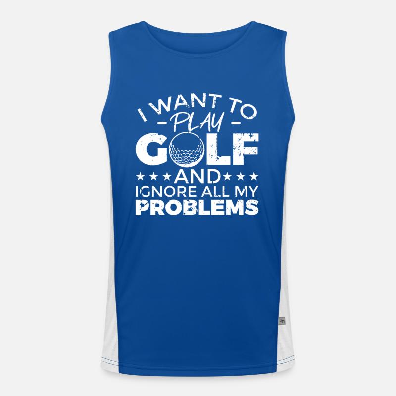 Cooler Golf Spruch Funktionelles Kontrast-Tank Top für Männer 