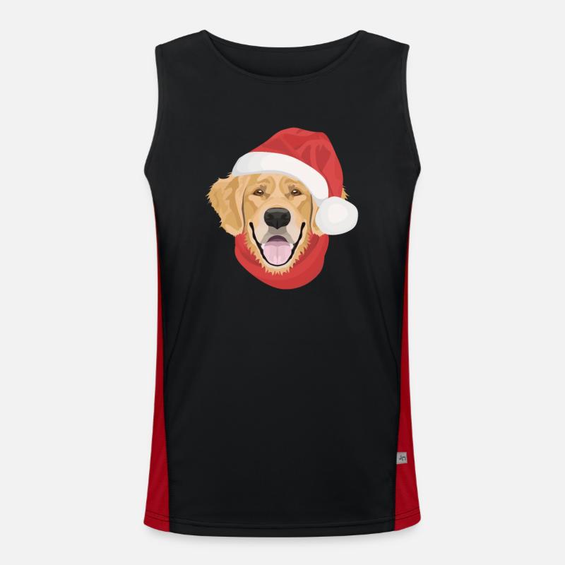Golden Retriever Joyeux Noël Débardeur respirant contrasté Homme 