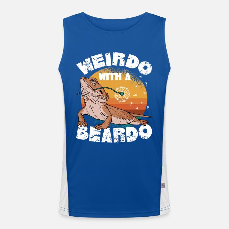 Bartagame - Weirdo with a Beardo Funktionelles Kontrast-Tank Top für Männer 