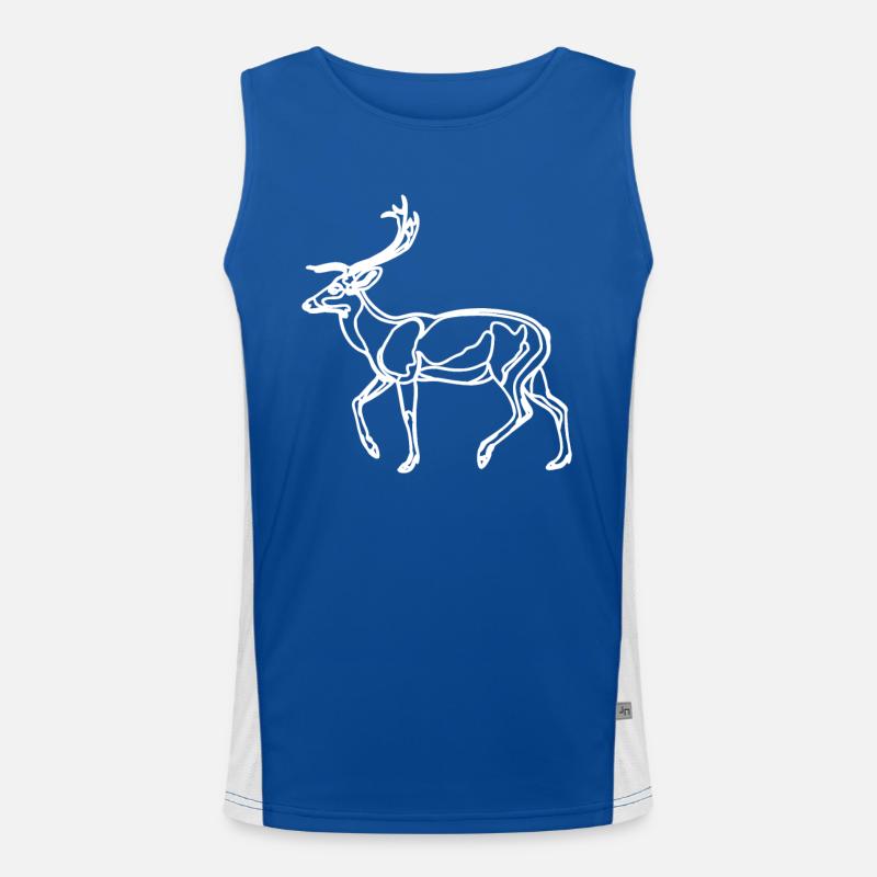 Dessin du cerf Débardeur respirant contrasté Homme 