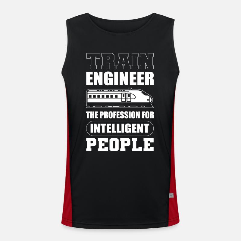 Train Engineer The Profession For Intelligent Men's Functional Contrast Tank Top 