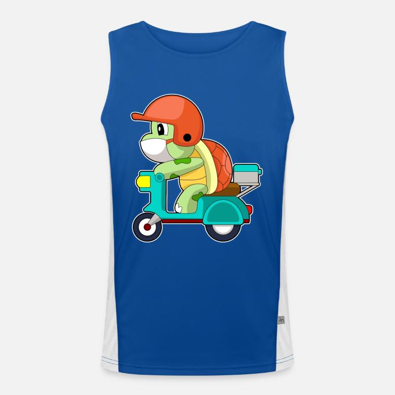 Schildkröte Motorroller Funktionelles Kontrast-Tank Top für Männer 