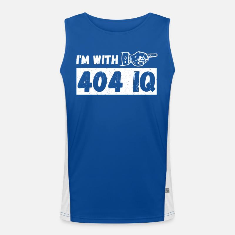 Je suis avec Stupid 404 Error Programmer Coding Débardeur respirant contrasté Homme 