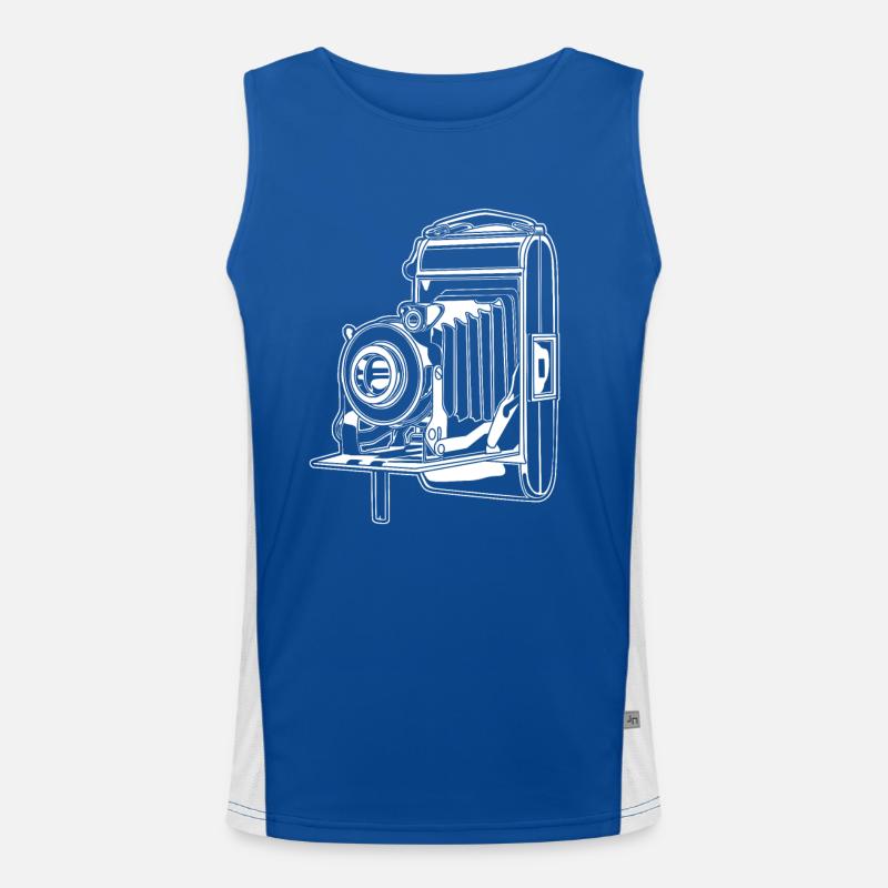 Old-fashioned photo camera Men's Functional Contrast Tank Top 