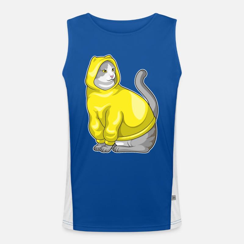 Cat Sweat à capuche Débardeur respirant contrasté Homme 